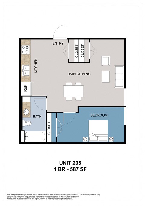 One Bedroom - Unit 205
